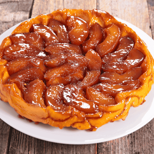 tarta tatin de melocot&oacute;n